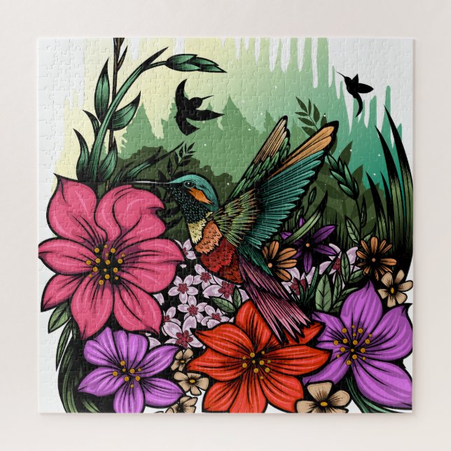 Puzzle Jardin des colibris (Vertical)
