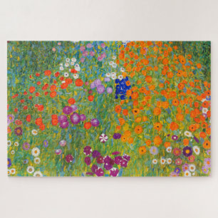 Puzzle Jardin des fleurs de Gustav Klimt