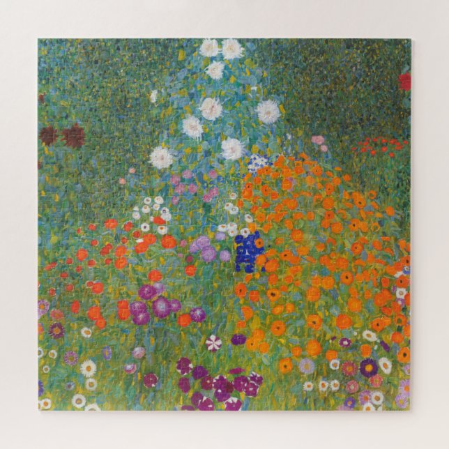 Puzzle Jardin des fleurs (par Gustav Klimt) (Horizontal)