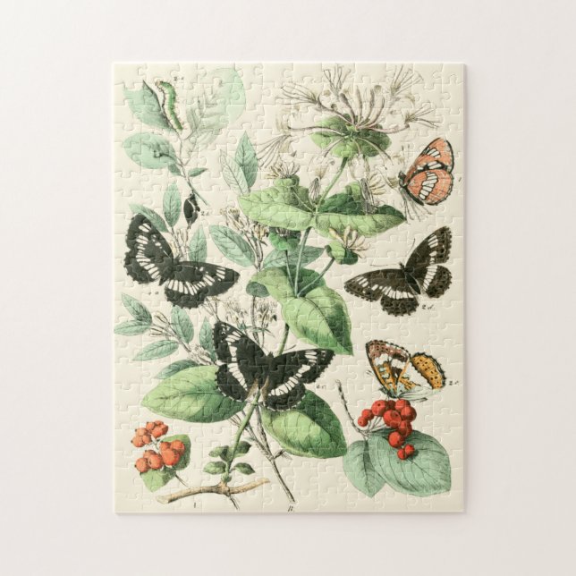 Puzzle Jardin des papillons et des fleurs (Vertical)