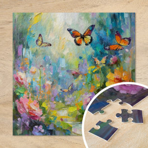 Puzzle Jardin des papillons Peinture Abstraite moderne