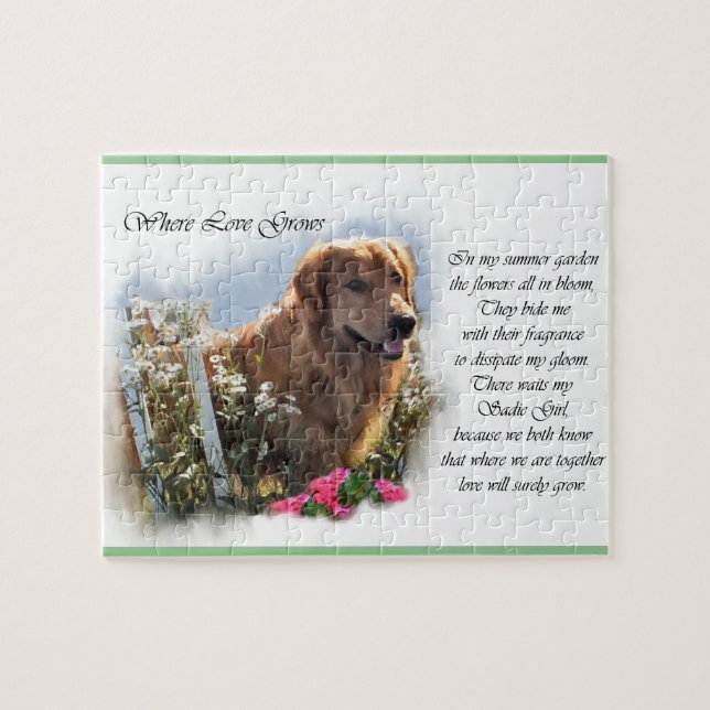 Puzzle Jardin d'été du Golden Retriever (Horizontal)