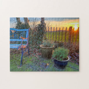 Puzzle Jardin d'hiver au coucher du soleil