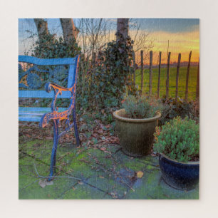 Puzzle Jardin d'hiver au coucher du soleil