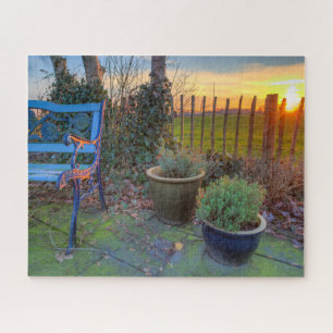Puzzle Jardin d'hiver au coucher du soleil
