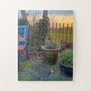 Puzzle Jardin d'hiver au coucher du soleil