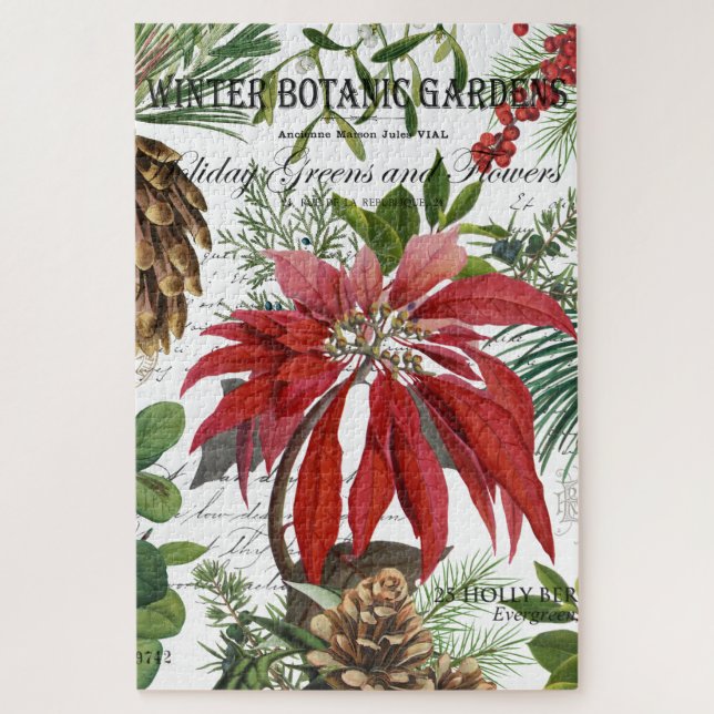 Puzzle Jardin d'hiver vintage moderne floral (Vertical)
