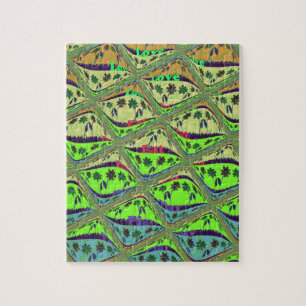 Puzzle Jardin Éclectique Enchantant À damiers Beauté Flor