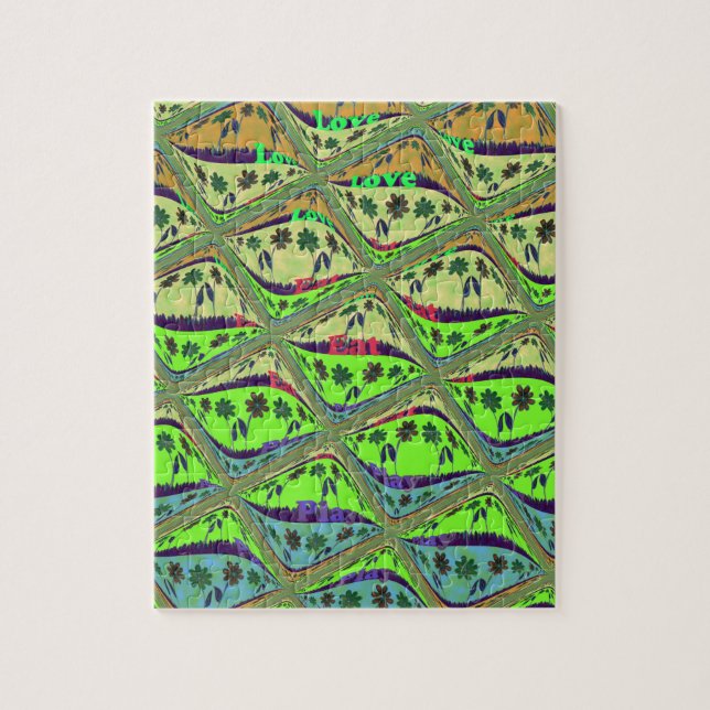 Puzzle Jardin Éclectique Enchantant À damiers Beauté Flor (Vertical)