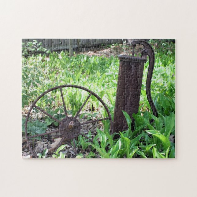 Puzzle Jardin Fleur Rouille Rouille Et Pompe (Horizontal)