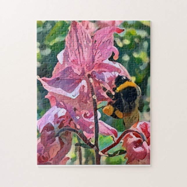 Puzzle Jardin fleuri d'abeille (Vertical)