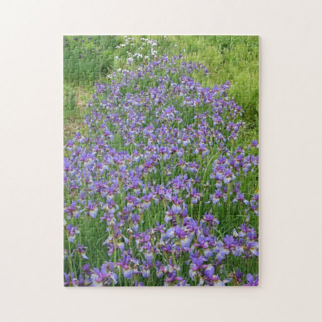 Puzzle Jardin Floral violet d'Iris (Vertical)