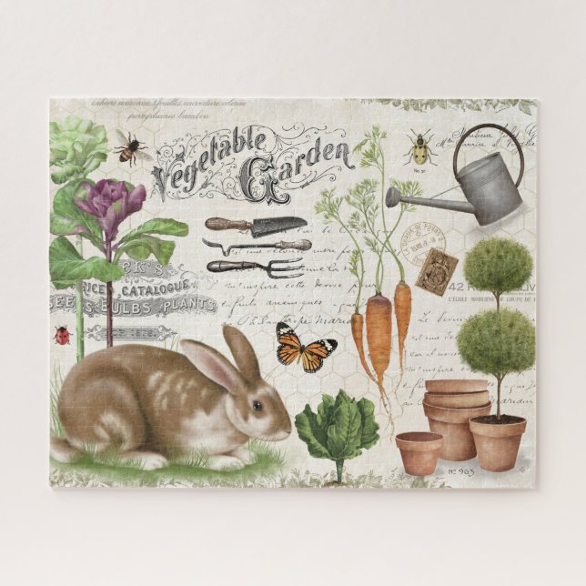 Puzzle Jardin français Vintage moderne Rabbit (Horizontal)