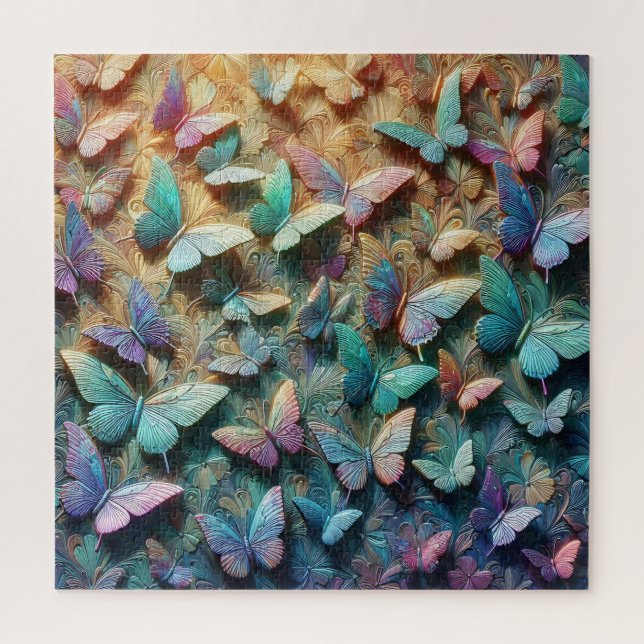 Puzzle Jardin papillon iridescent (Vertical)