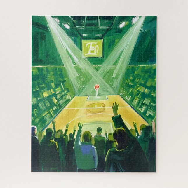 Puzzle Jardin Vert Basketball Boston Aquarelle (Vertical)