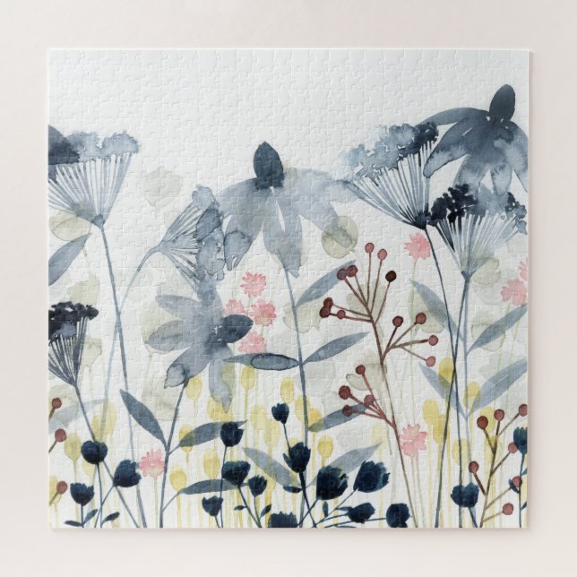 Puzzle Jardins stratifiés - Fleurs aquarelles (Horizontal)