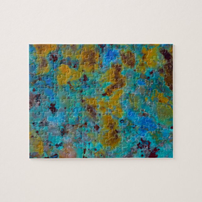 Puzzle Jasper Chrysocolla Bleu Tacheté (Horizontal)