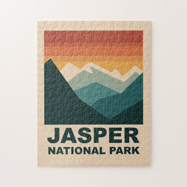 Puzzle Jasper National Park Minimalist Outdoor Design (Vertical)