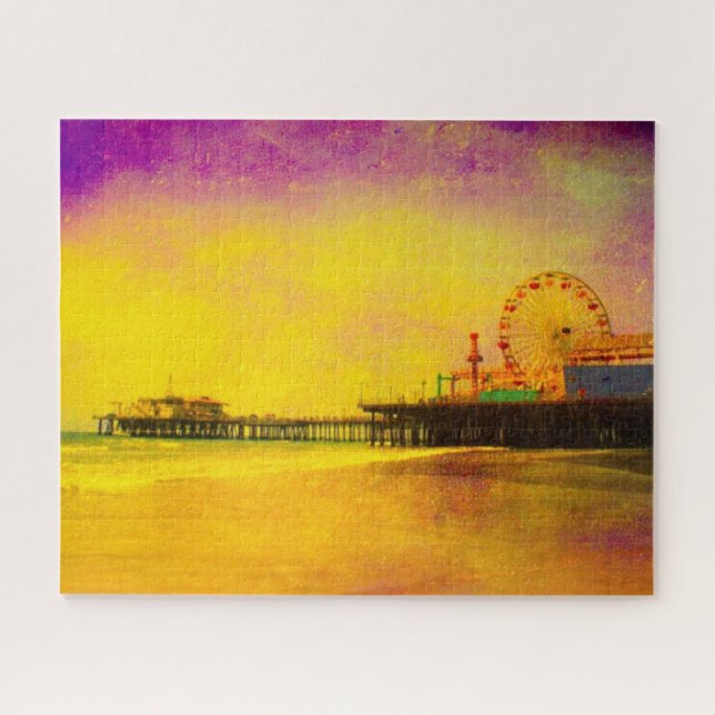 Puzzle Jaune et violet Père Noël Monica Pier (Horizontal)