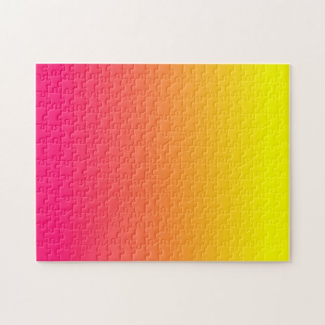 Puzzle Jaune Orange Rose Ombré (Horizontal)