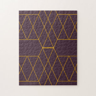 Puzzle Jaune, violet, simple, graphique géométrique moder
