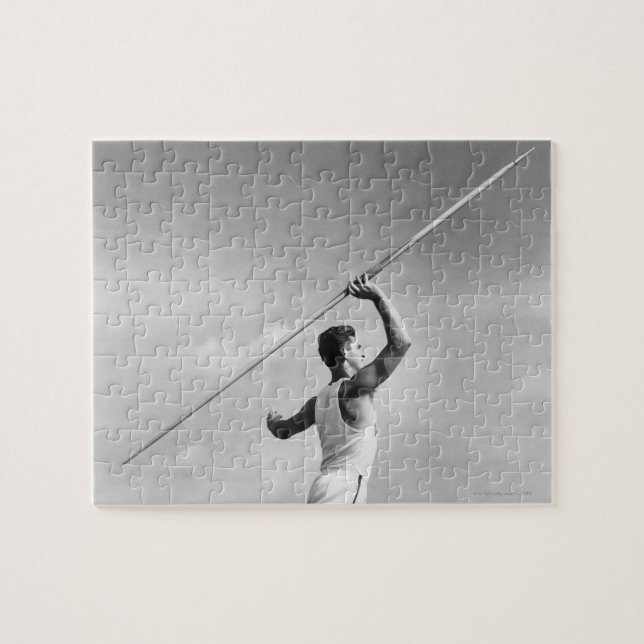 Puzzle Javelot de lancement d'homme (Horizontal)