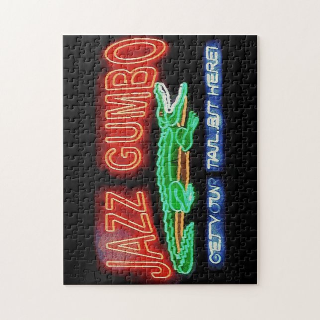 Puzzle Jazz Fest Abstrait Gator Instruments de musique (Vertical)