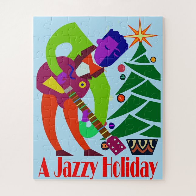Puzzle Jazz Man style Noël (Vertical)