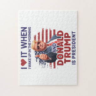 Puzzle Je L'Aime Quand Je Me Réveille Et Trump Est Le Pré