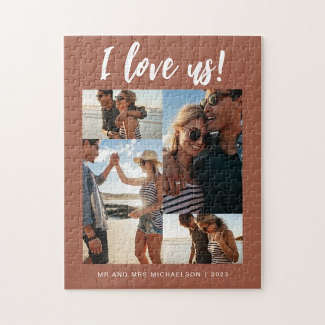 Puzzle Je nous aime Script Photo Terracotta (Vertical)