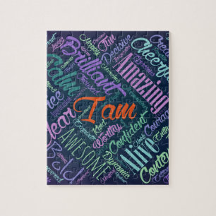 Puzzle Je suis art de nuage de mot d'affirmations