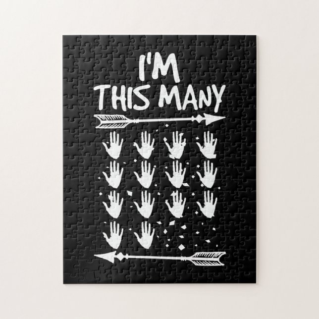 Puzzle Je suis ce nombre de 14 mains 70e anniversaire 70  (Vertical)