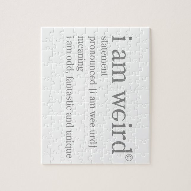 Puzzle Je suis étrange (Vertical)