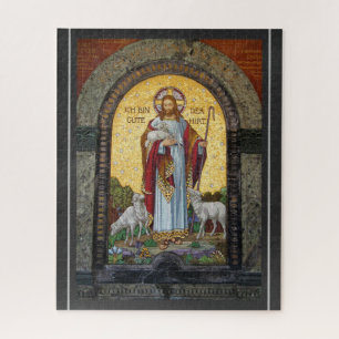 Puzzle "JE SUIS LE BON BERGER" Jean 10:11 Art Mosaïque