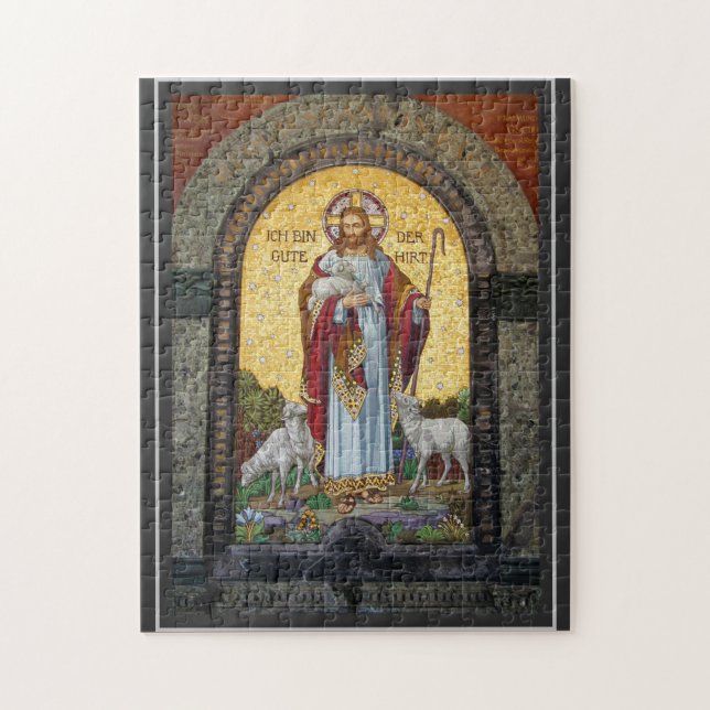 Puzzle "JE SUIS LE BON SHEPHERD" Jean 10:11 Art Mosaïque (Vertical)