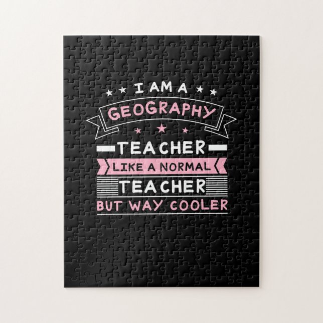 Puzzle Je Suis Professeur De Géographie (Vertical)