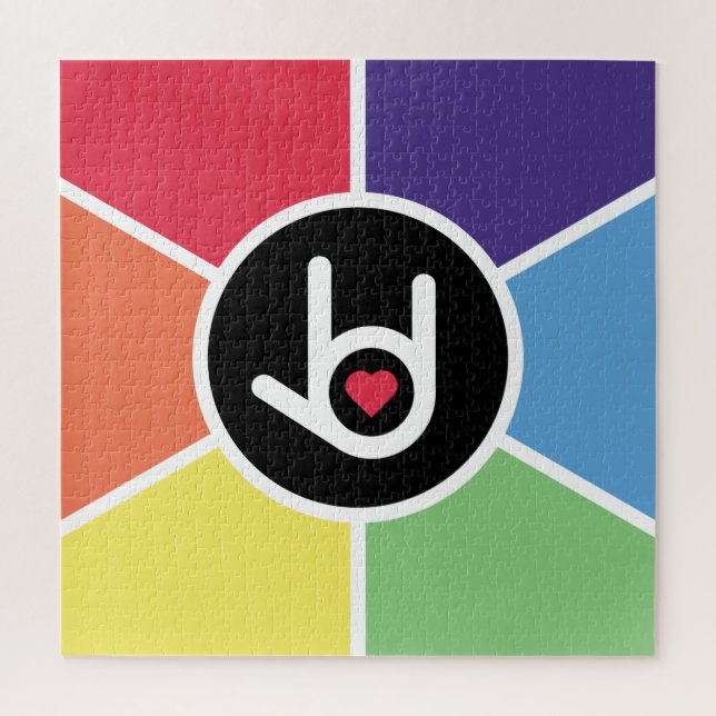 Puzzle Je T'Aime, Arc En Ciel (Vertical)