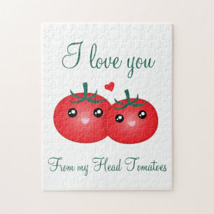 Puzzle Je T'Aime De Ma Tête Tomates Drôle Pun De Nourritu