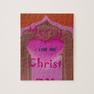 Puzzle Je t'aime Joyeux Coeur de Noël