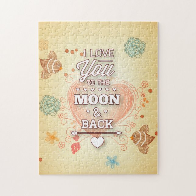 Puzzle Je t'aime jusqu'à la lune et retour (Vertical)