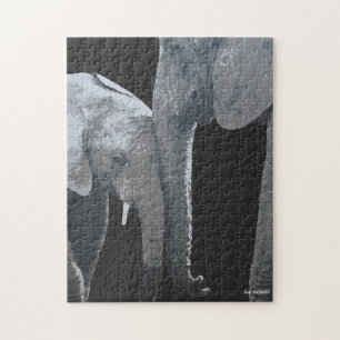 Puzzle Je t'aime plus, éléphant œuvre d'art originale