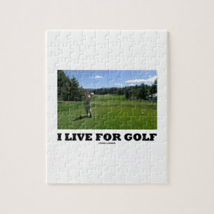 Puzzle Je vis pour le golf (le golfeur sur le terrain de