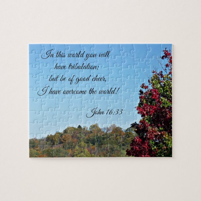 Puzzle Jean 16:33 Dans le monde vous aurez... (Horizontal)