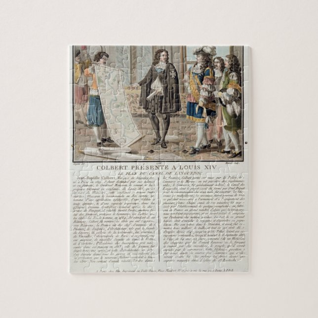Puzzle Jean Baptiste Colbert (1619-83) présente la carte (Vertical)