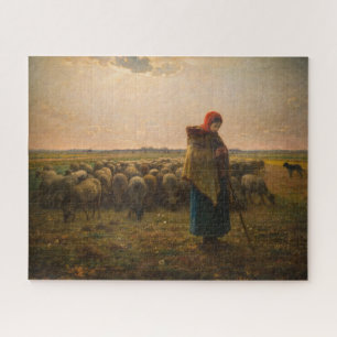 Puzzle Jean-Francois Millet - Berger et troupeau 1863