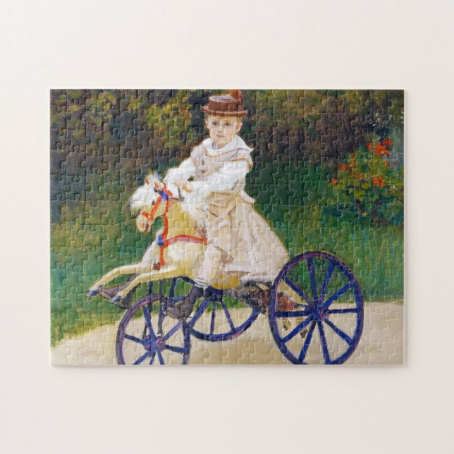 Puzzle Jean Monet sur un cheval mécanique Claude Monet (Horizontal)