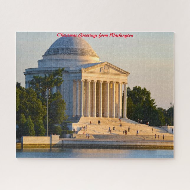 Puzzle Jefferson Memorial Washington .Vœux de Noël (Horizontal)