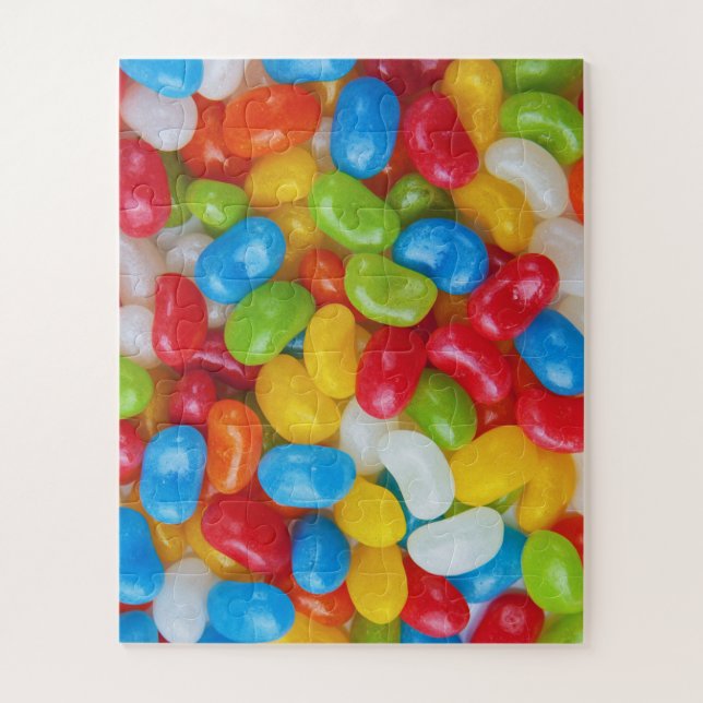 Puzzle Jelly Beans, Rainbow Coloured & Sweet Candy (Vertical)
