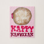 Puzzle Jelly Donut Doughnut Happy Hanoukka Jewish Holiday<br><div class="desc">Illustration originale d'un beigne de gelée, avec HAPPY HANOUKKA dans une police amusante. Parfait pour fêter la saison des Fêtes. Cette illustration de vacances est également disponible sur d'autres produits. Ne vois-tu pas ce que tu cherches ? Vous avez besoin d'aide pour la personnalisation ? Contactez Rebecca pour avoir quelque...</div>