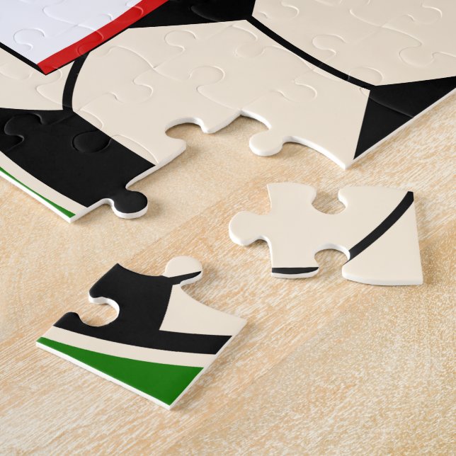 Puzzle Jersey de soccer personnalisé rouge et blanc (Côté)